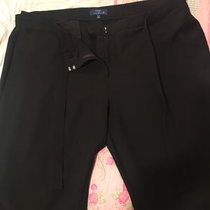 Talbots black flat from pants with belt